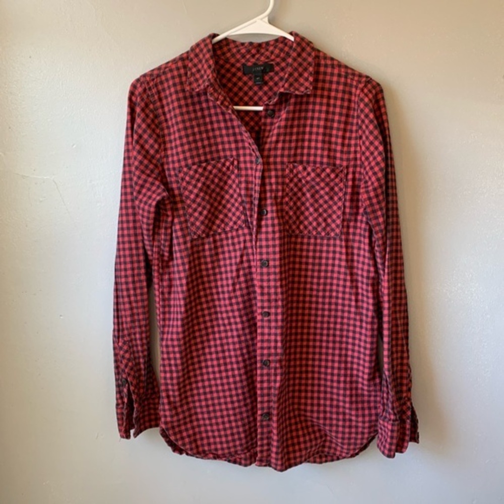 J.Crew plaid buttoned down shirt